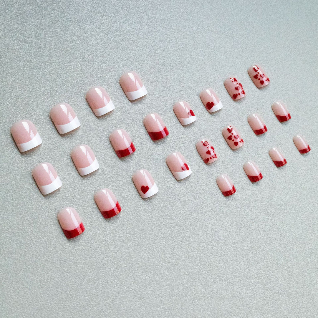 Artistic Heart-Themed Nail Design Kit