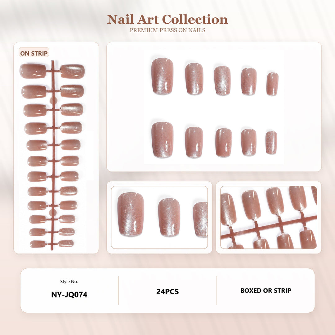 Premium Press-On Nails with Metallic Shine Kalsten