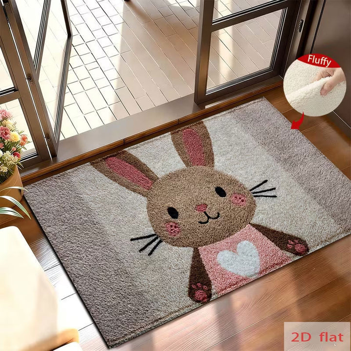 Cute Bunny Shaped Decorative Area Rug