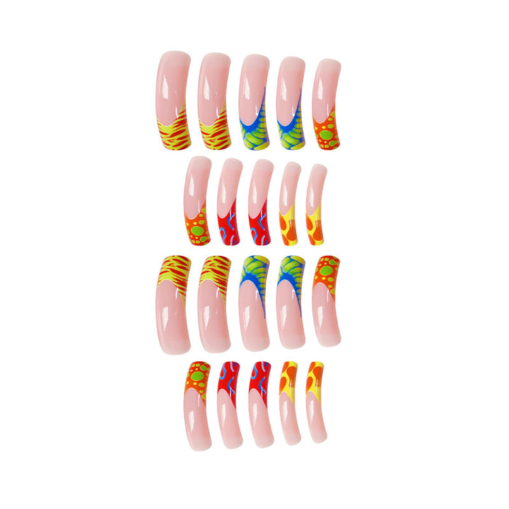 Artistic Long Nail Art Extensions Kalsten
