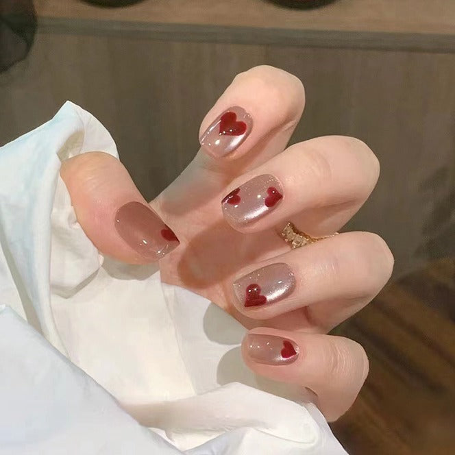 Heart Design Press-On Nail Tips Kalsten