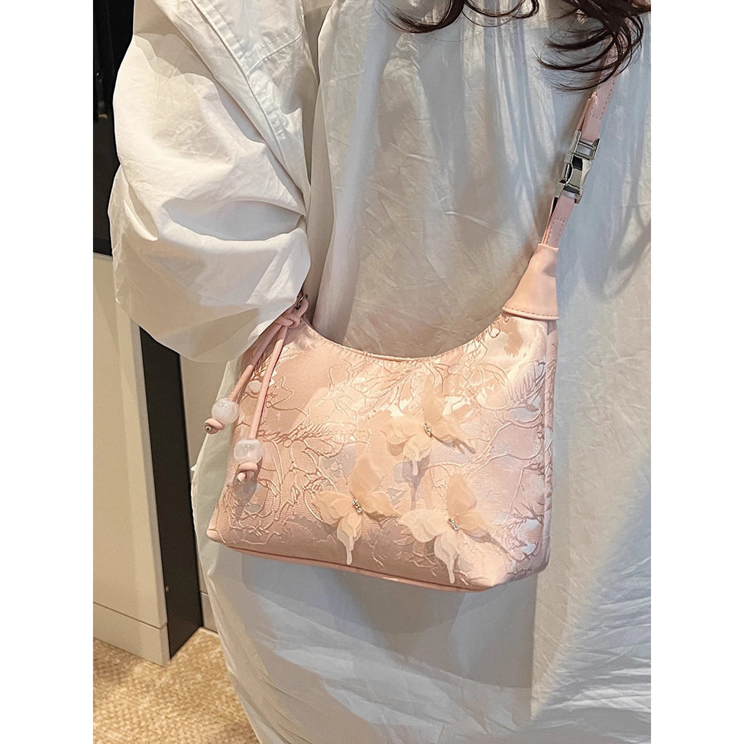 Floral Embellished Hobo Bag Kalsten