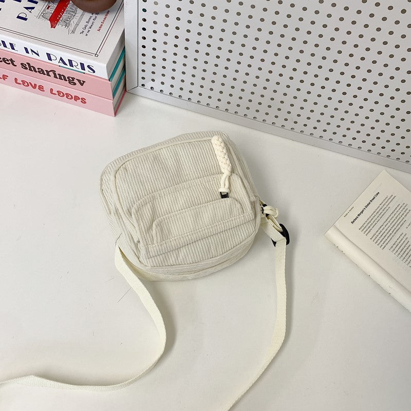 Compact Corduroy Crossbody Bag Kalsten