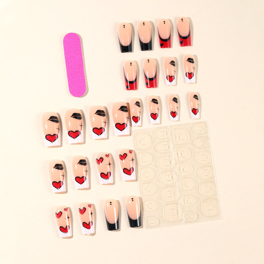 Artistic Heart-Accent Nail Art Extensions Kalsten