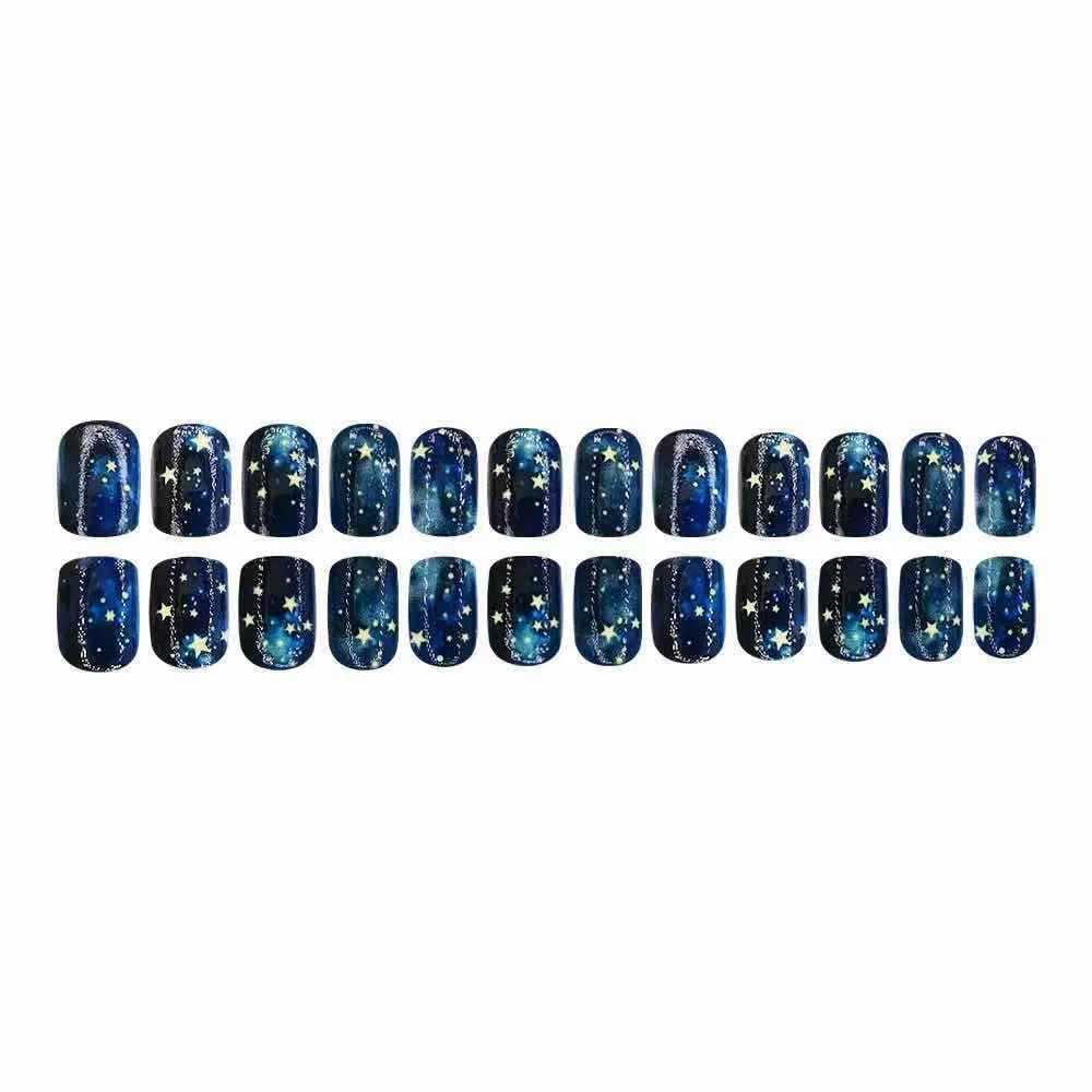 Nail art set with sparkling stars and cosmic motifs Kalsten