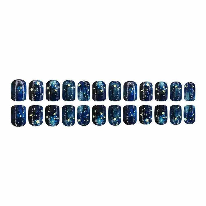 Nail art set with sparkling stars and cosmic motifs Kalsten
