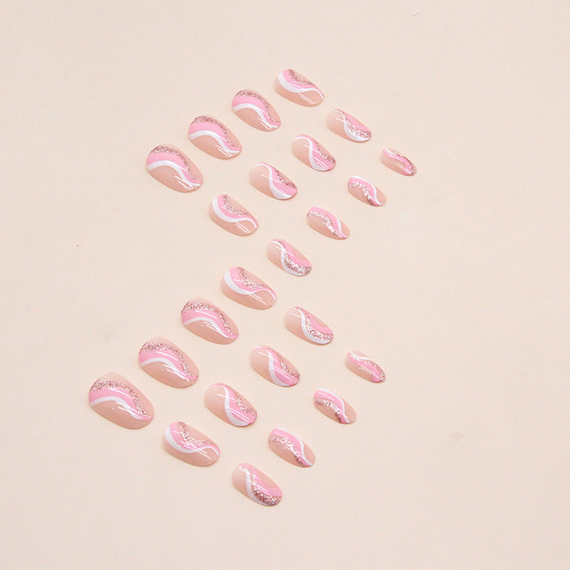 Artistic Wave Design Nail Tips Kalsten