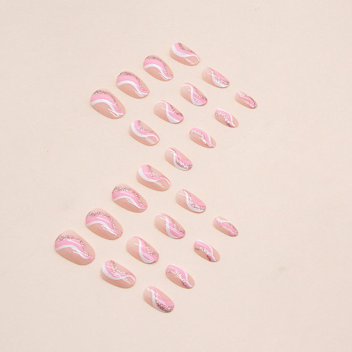 Artistic Wave Design Nail Tips Kalsten