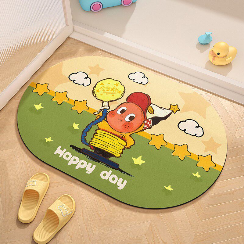 Cute Cartoon Character Welcome Mat