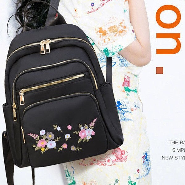 Women's Floral Embroidered Backpack Kalsten