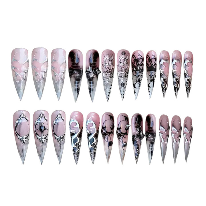 Artistic Gothic Stiletto Press-On Nails Kalsten