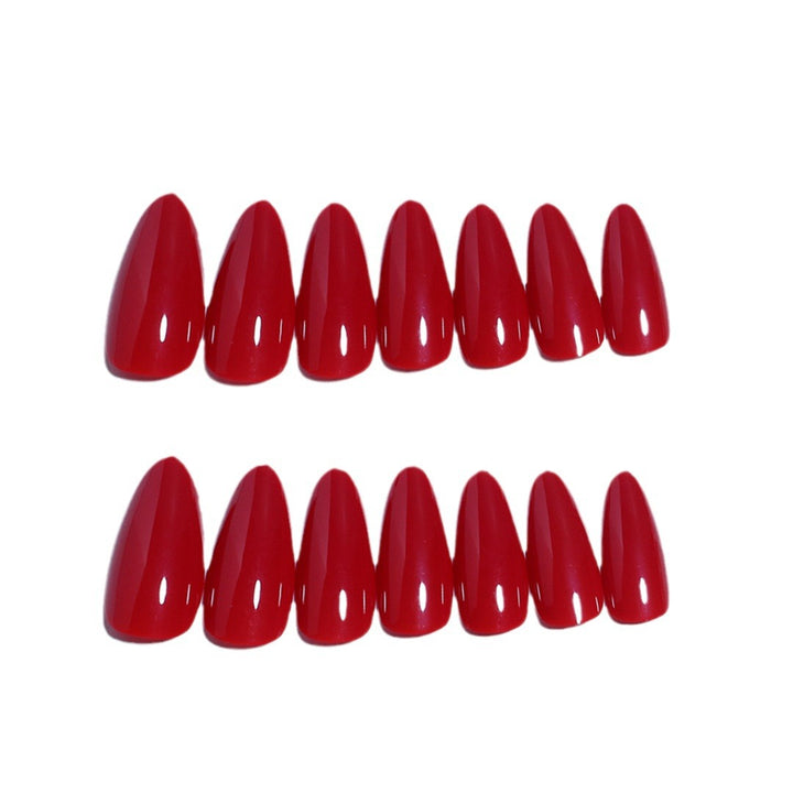 Glossy Stiletto Press-On Nail Set with Durable Adhesive Kalsten
