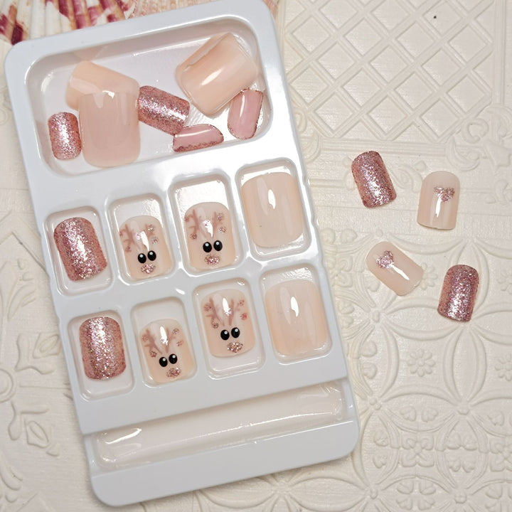 Artistic Glitter Press-On Nail Set Kalsten