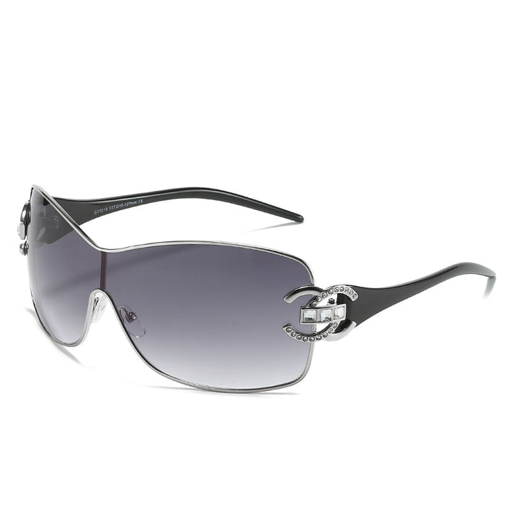 Fashionable Oversized Shield Sunglasses Kalsten