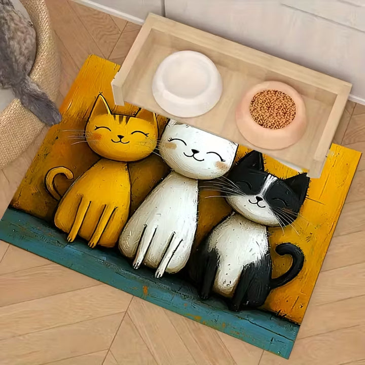 Cute Cartoon Cat Area Mat