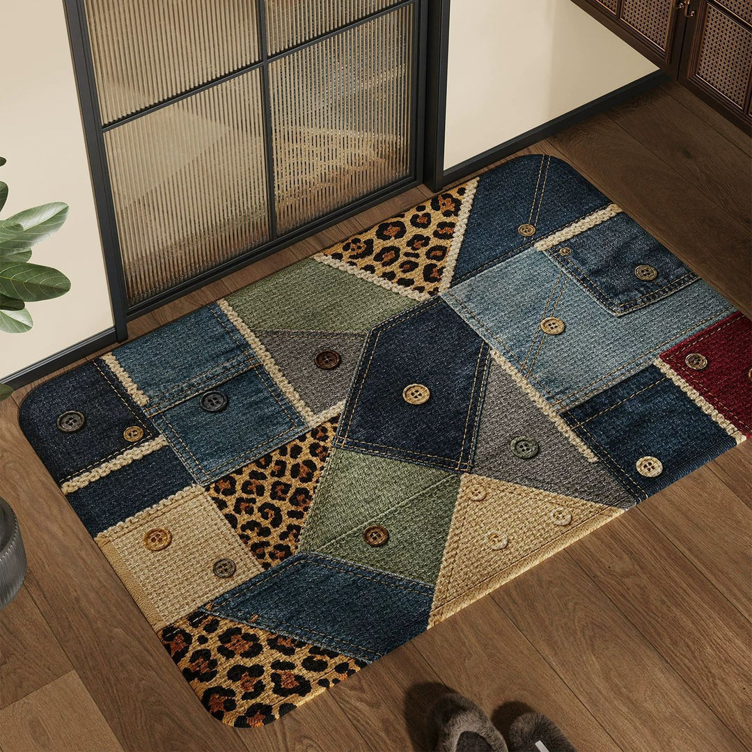 Fun and Colorful Patchwork Area Rug Kalsten