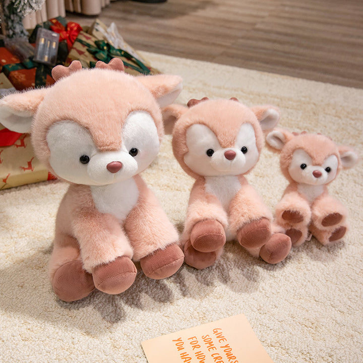 Soft Plush Sitting Deer Stuffed Animal with Ultra-Soft Fur Kalsten