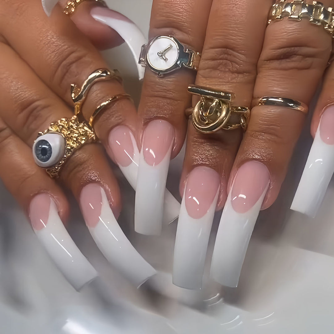 Lengthy Ombre Nail Extensions Kalsten