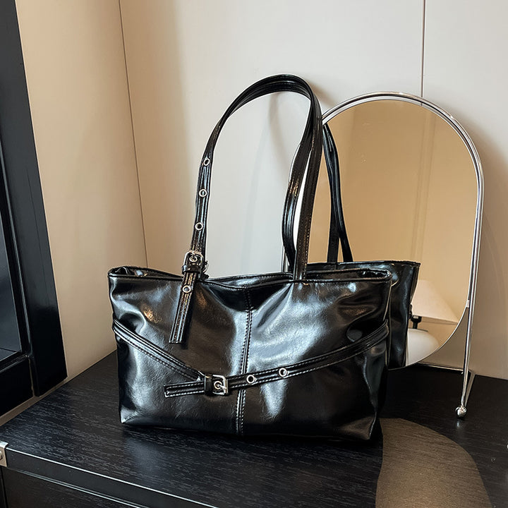 Stylish Patent Leather Tote Bag