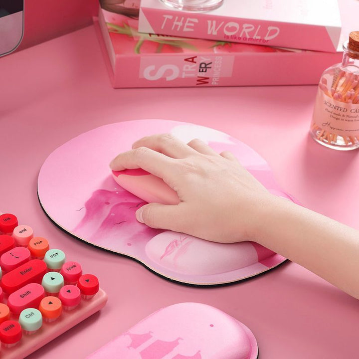 Aesthetic Mouse Pad with Wrist Support