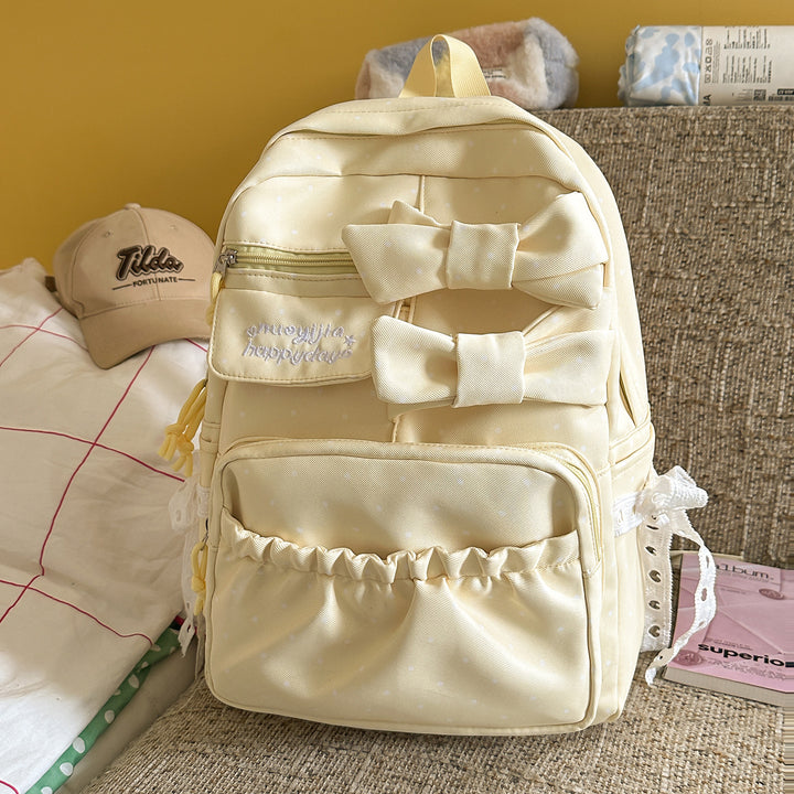 Bow-Embellished Casual Backpack Kalsten