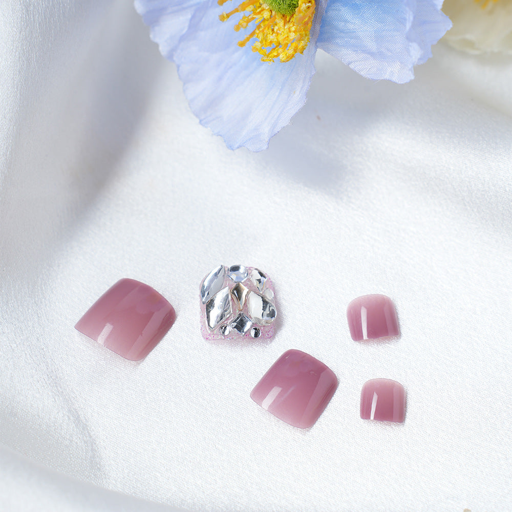Elegant Glossy French Tip Press-On Nails Kalsten
