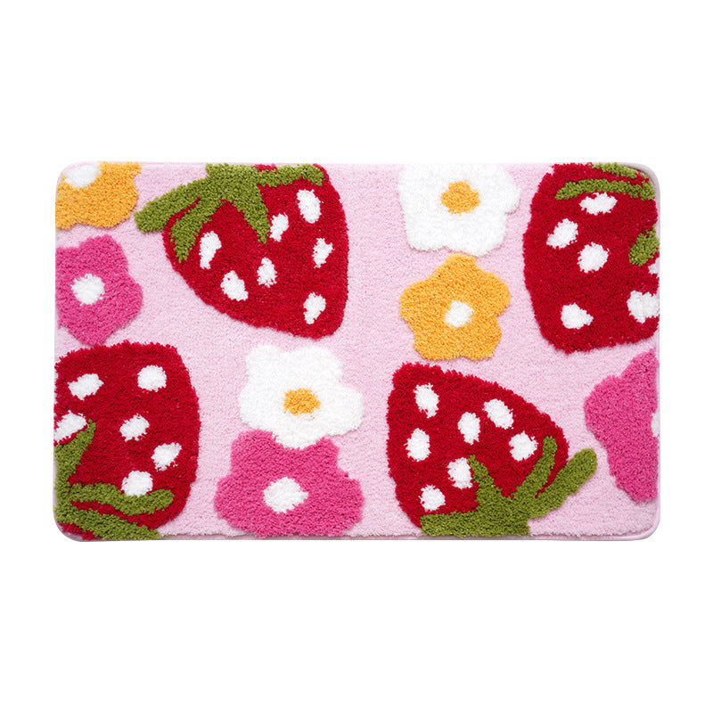 Cute Strawberry Pattern Bath Mat Kalsten
