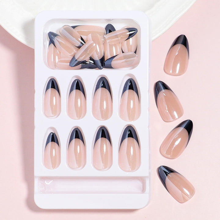 Elegant French Tip Press-On Nail Art Set Kalsten