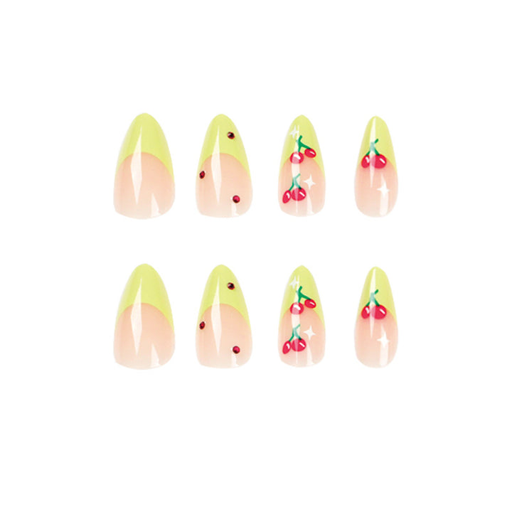 Artful Press-On Nails with Fruity Design Kalsten