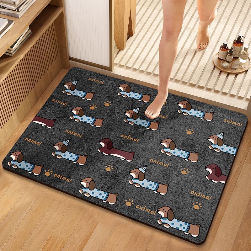 Playful Cat-Themed Bath Mat Kalsten