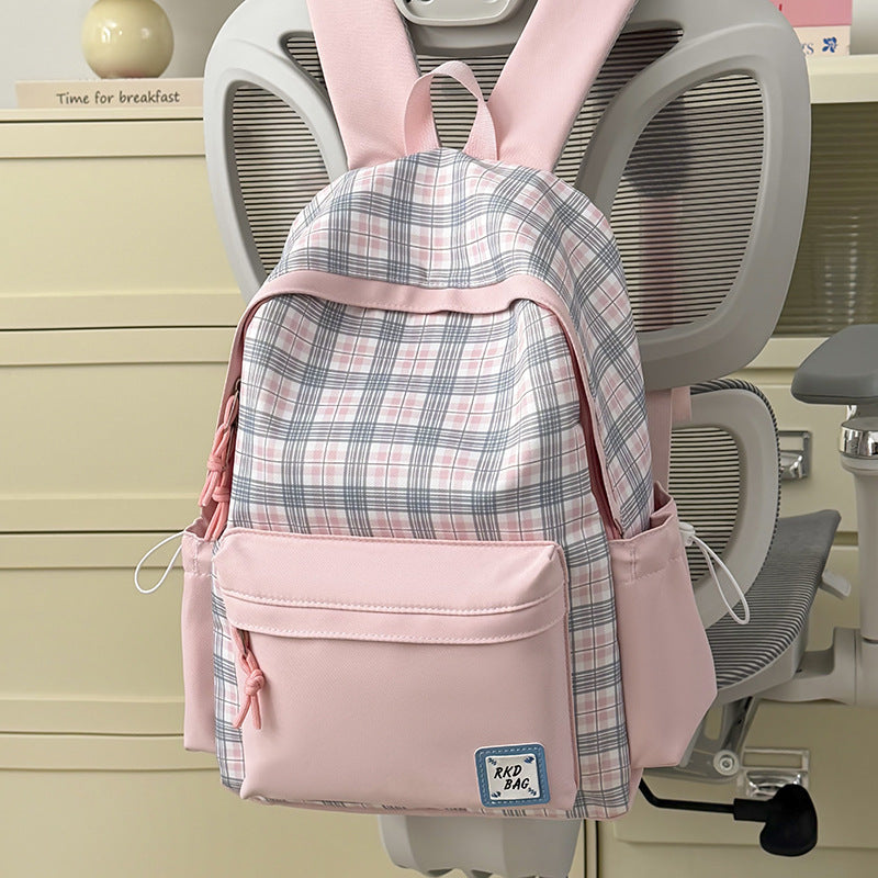 Checked Patterned Backpack Kalsten