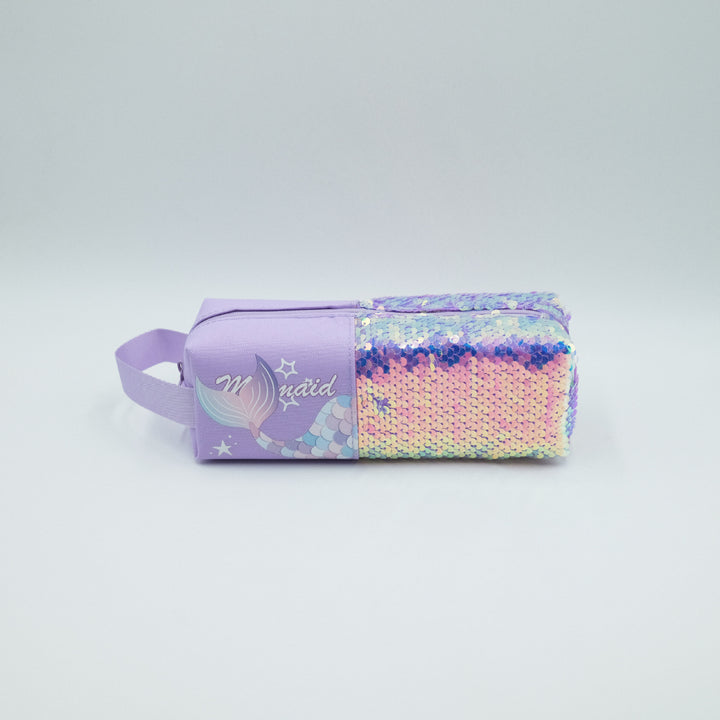 Mermaid-Themed Glitter Pencil Case
