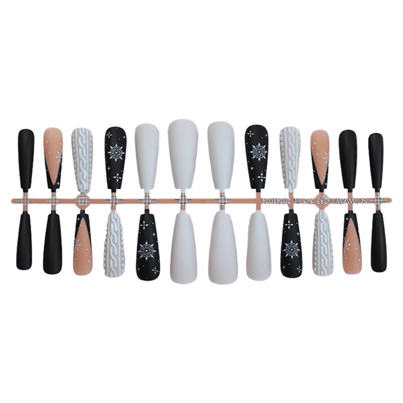 Acrylic nail set with stylish geometric design Kalsten