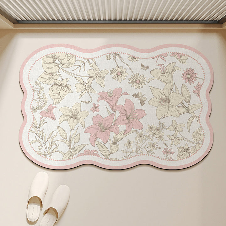 Floral Shaped Decorative Area Mat