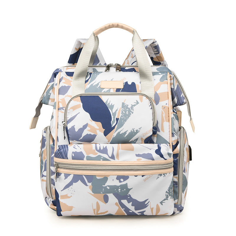 Multi-Functional Patterned Diaper Backpack Kalsten