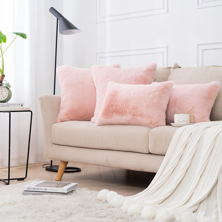 Plush Texture Decorative Pillow