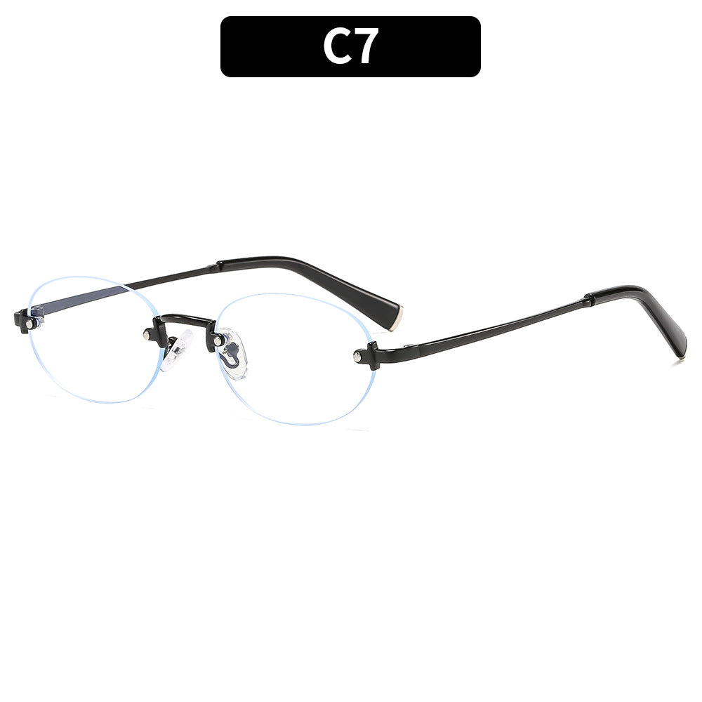 Fashion-Forward Lightweight Oval Frame Sunglasses