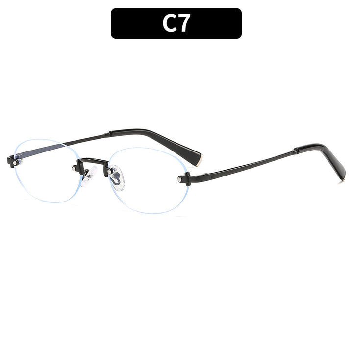 Fashion-Forward Lightweight Oval Frame Sunglasses