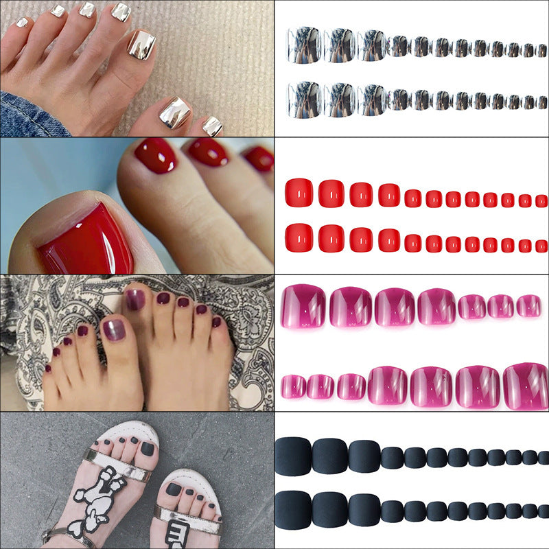 Premium Decorative Press-On Toenail Set Kalsten