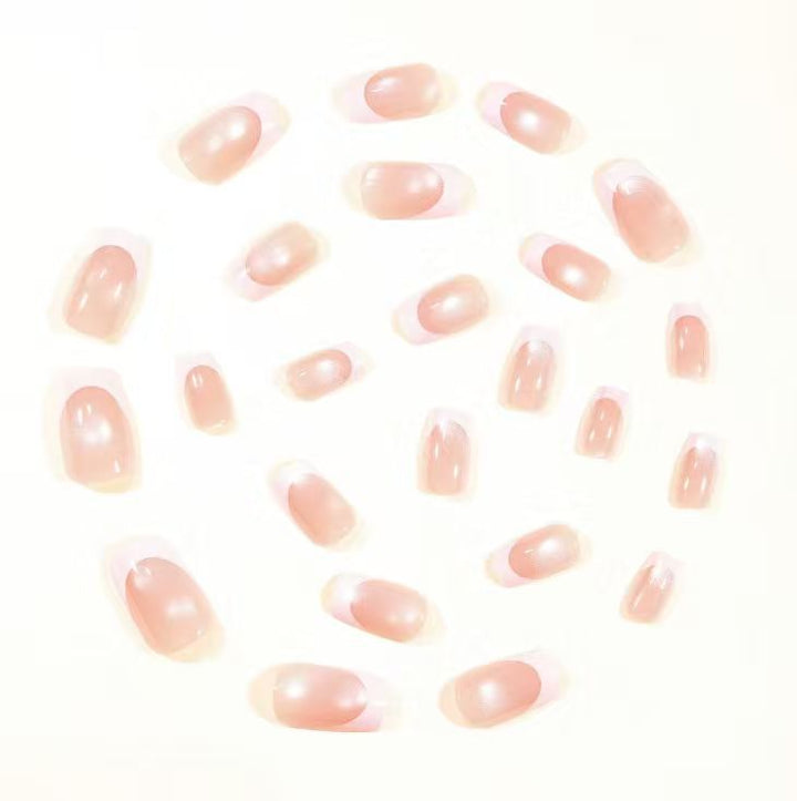 Elegant French Tip Gel Press-On Nails Kalsten
