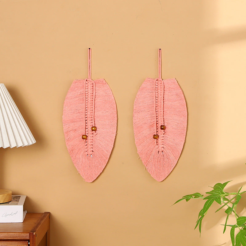Leaf-Shaped Macrame Wall Art Kalsten