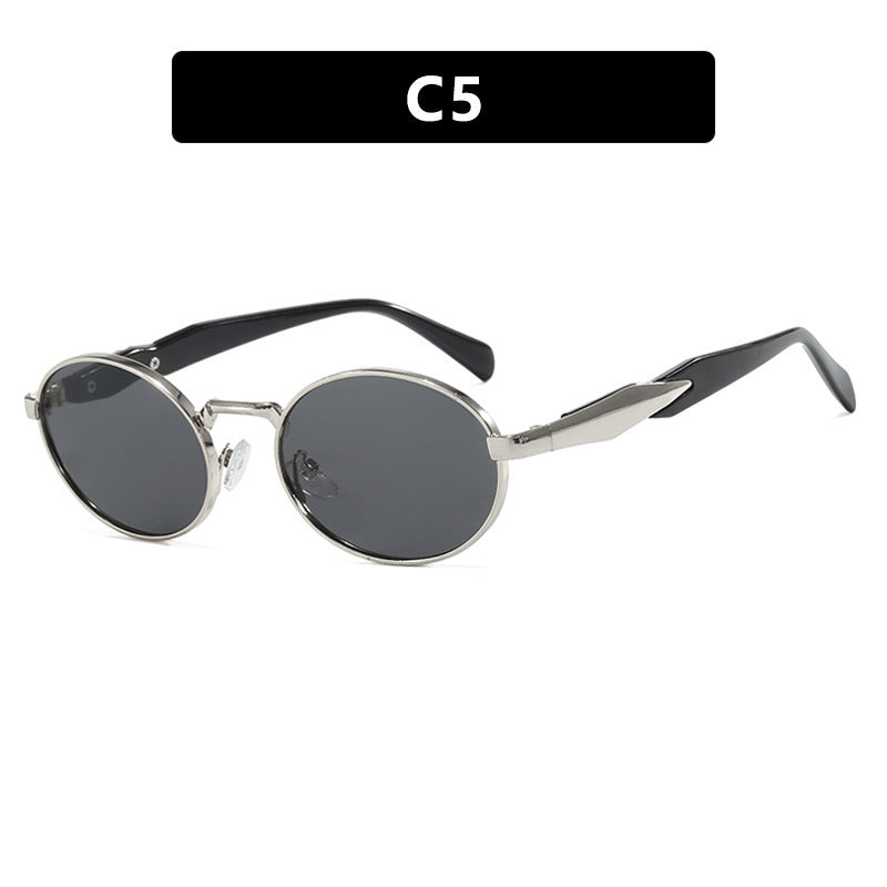 Women's fashionable sunglasses in elegant oval design with trendy accents Kalsten