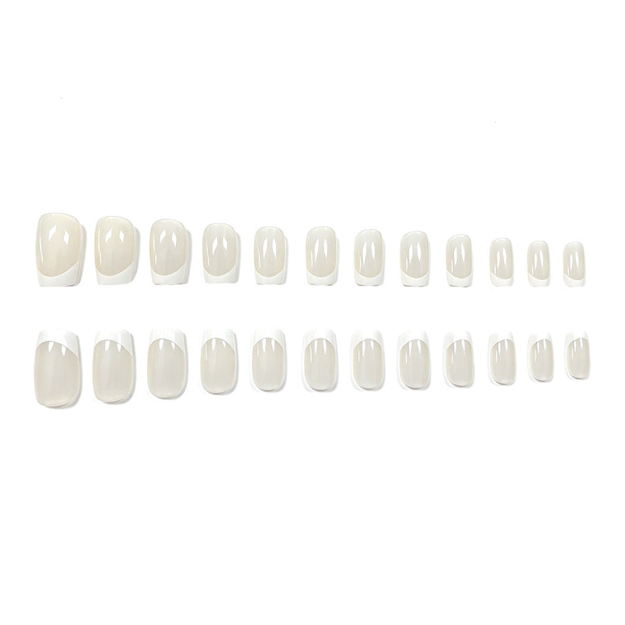 Elegant French Tip Acrylic Nail Extensions Kalsten 1789915965