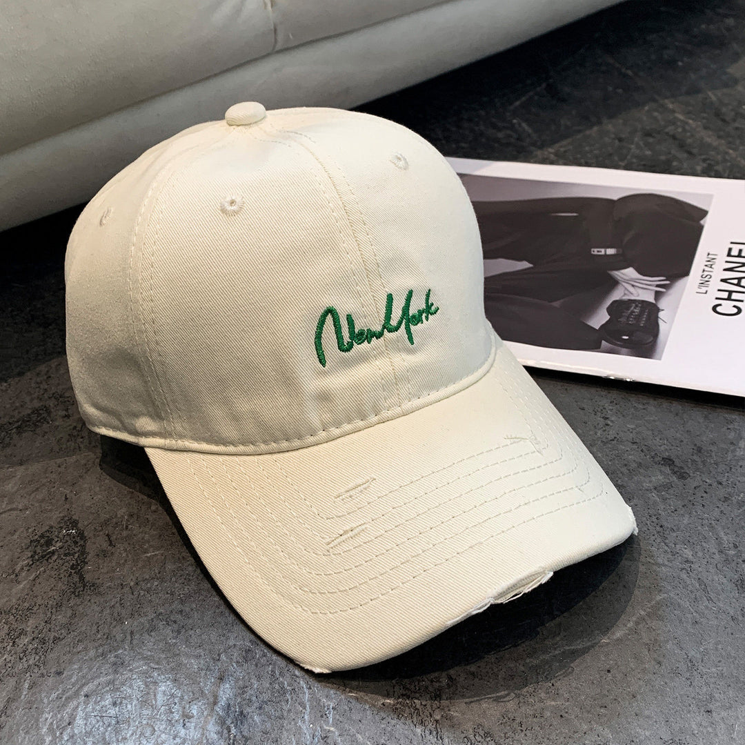 Distressed Cotton Baseball Cap