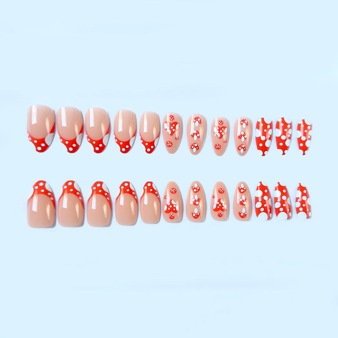 Whimsical Mushroom-Themed Nail Art Kit