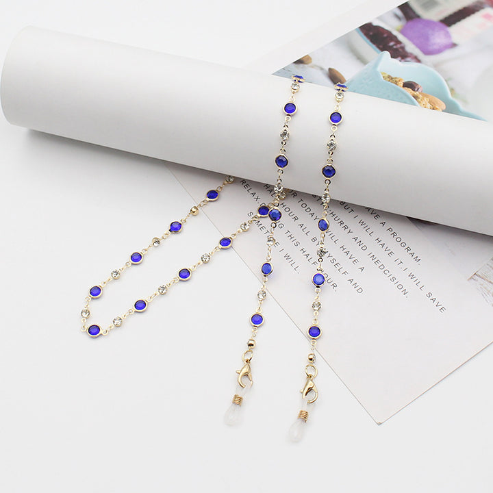 Stylish Gemstone-Linked Eyewear Chain Kalsten