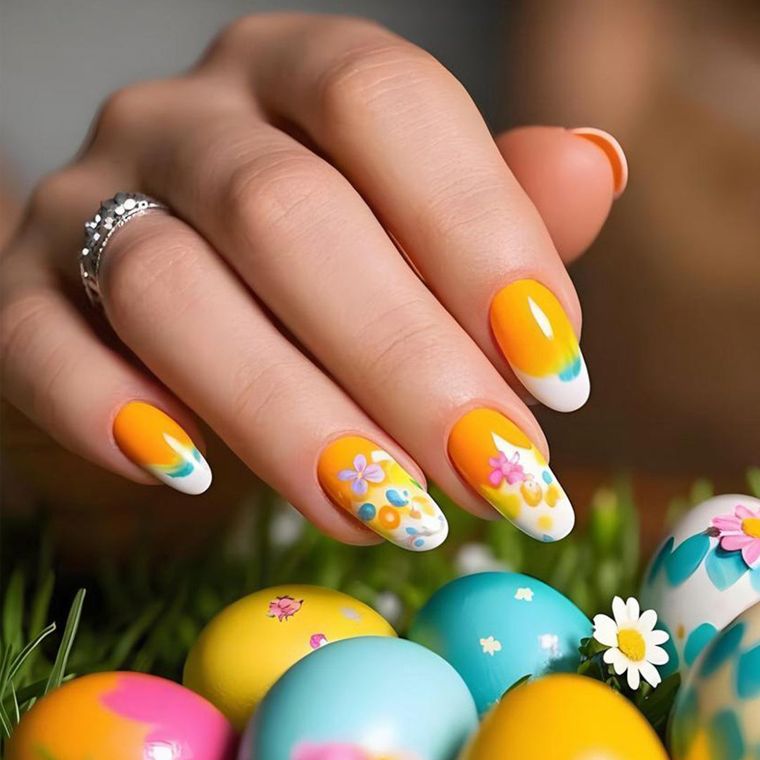 Artistic Floral Design Press-On Nail Tips Kalsten