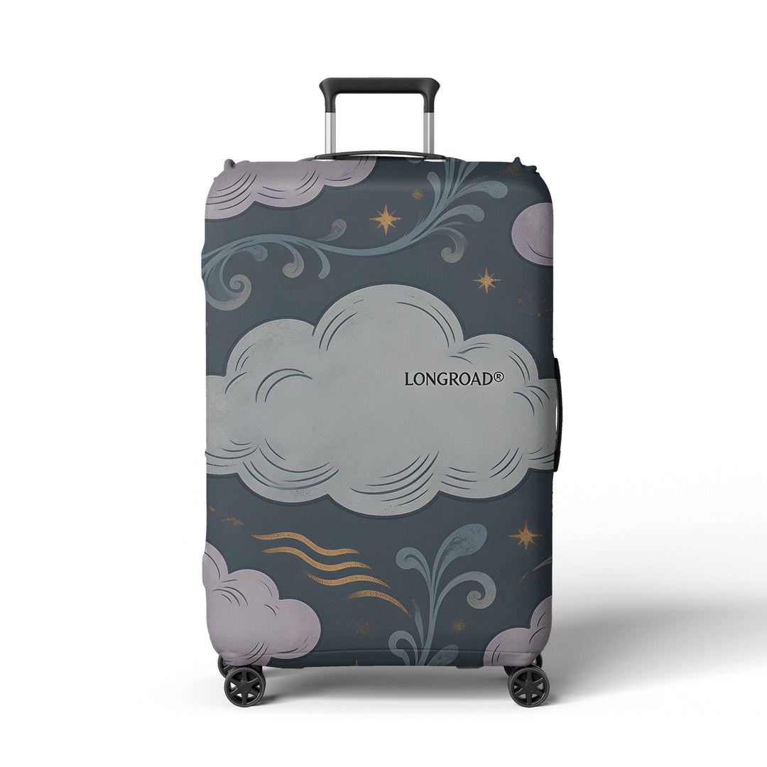 Women’s suitcase cover with floral lavender pattern Kalsten