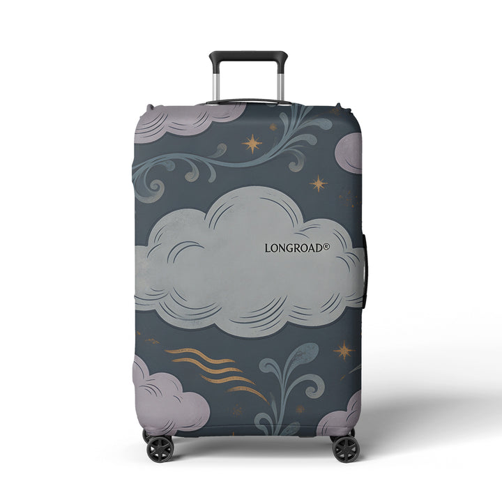 Women’s suitcase cover with floral lavender pattern Kalsten