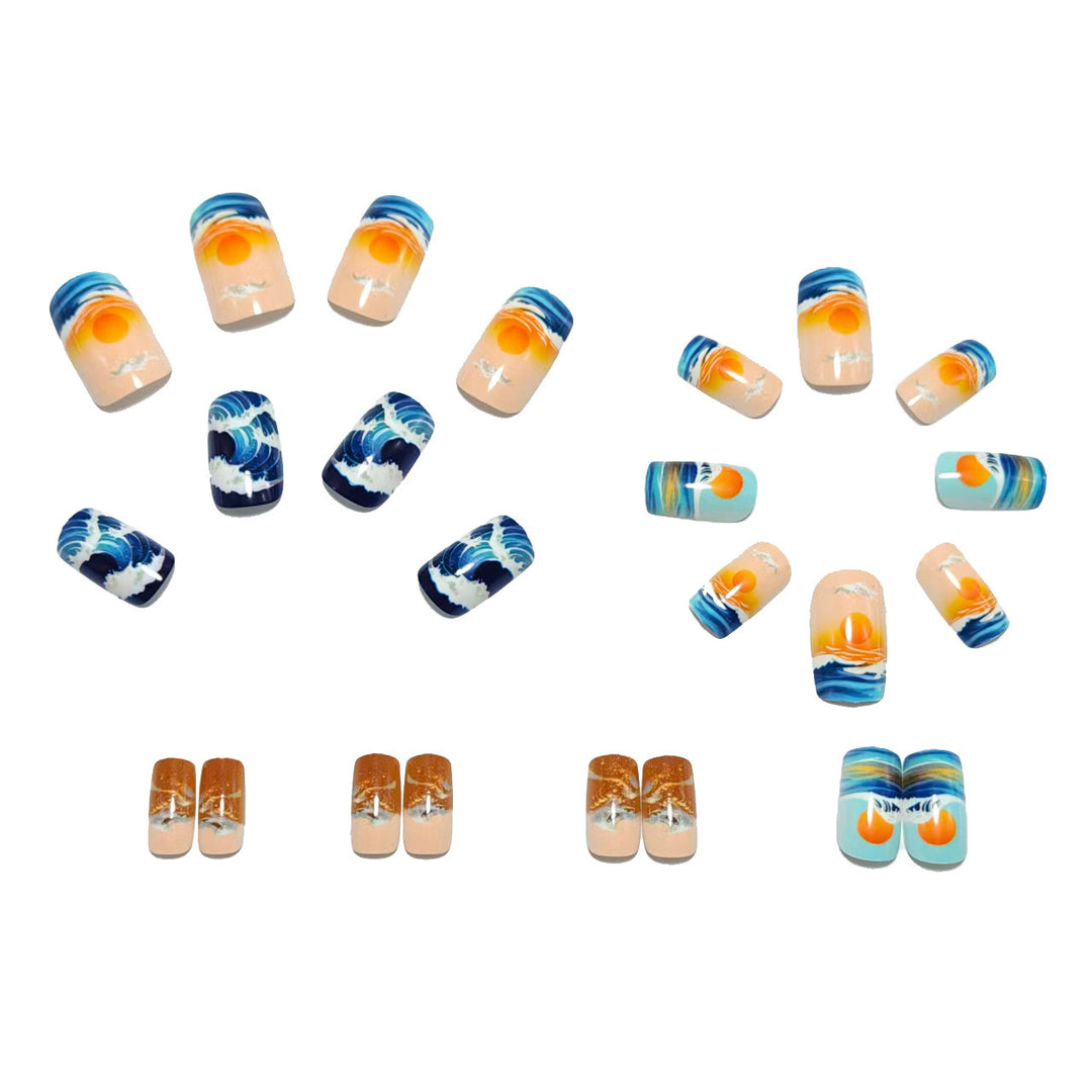 Artificial nails with dreamy summer design Kalsten